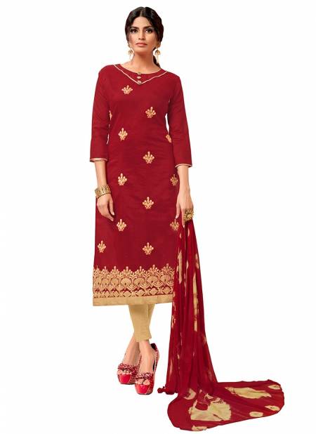 Red Colour Mango Rahul Nx New Latest Designer Ethnic Wear Modak Silk Salwar Suit Collection 1003